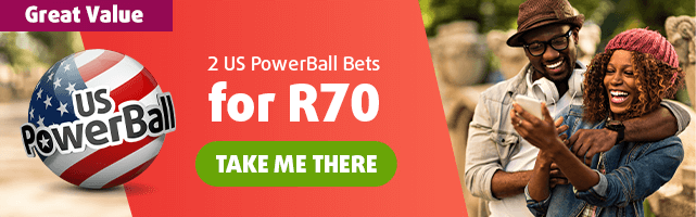 A banner showing an offer of 2 PowerBell bets for R70